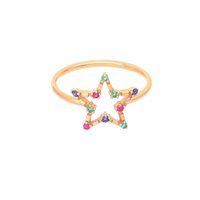 Anello Maman et Sophie Donna Mon coeur & etoile in Oro rosa Zaffiro ANETLRM10 - ANETLRM13